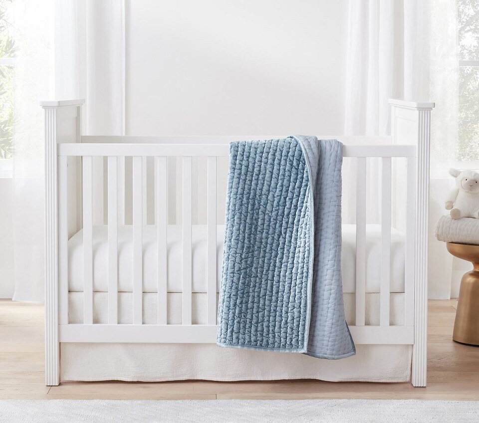 Organic Matelasse Cot Skirt Pottery Barn Kids Australia